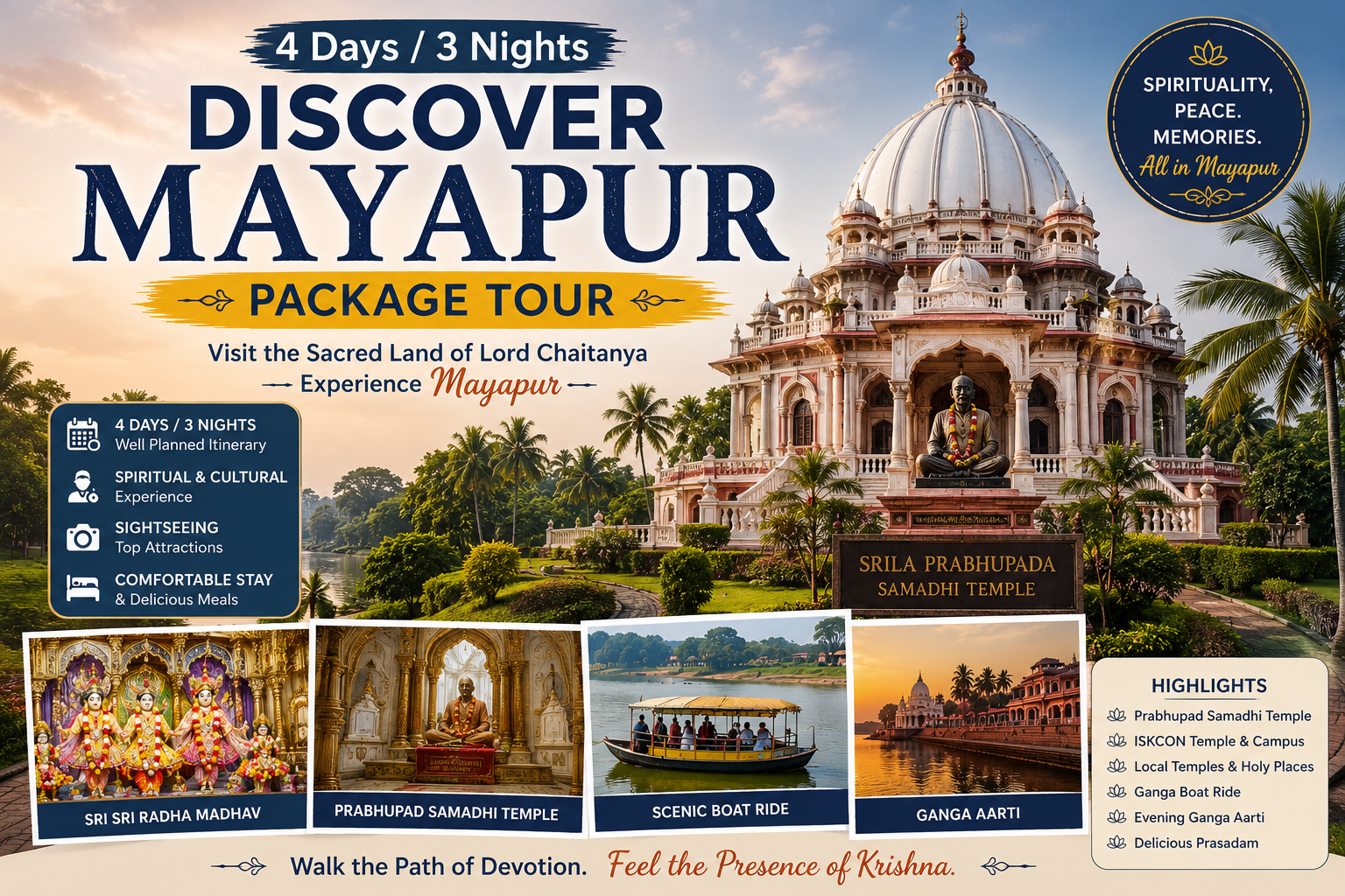    4 Days / 3 Nights-  DISCOVER MAYAPUR PACKAGE TOUR